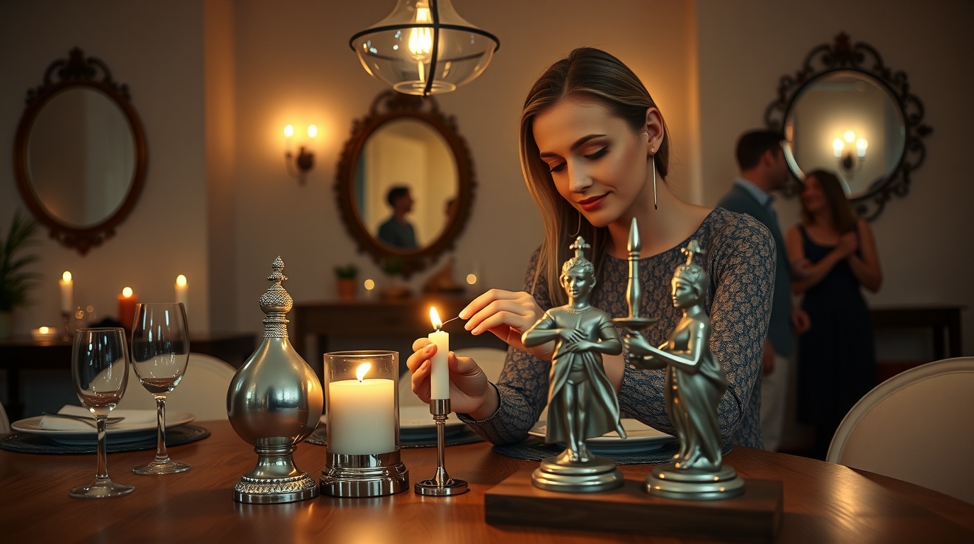 Правильное размещение декоративных блюд